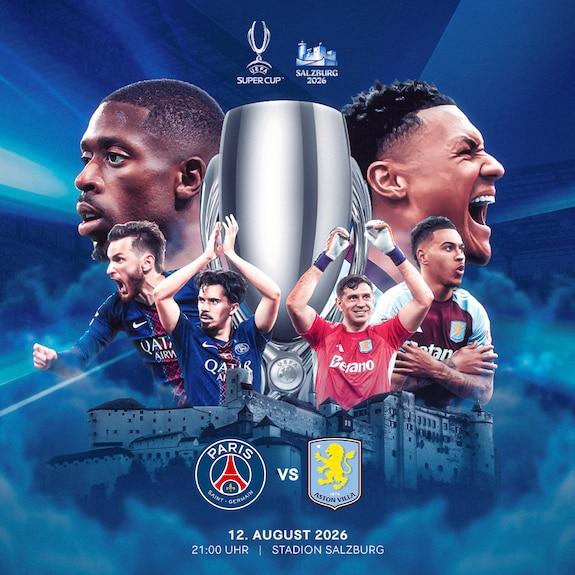🎟️ Billets Paris Saint-Germain vs Aston Villa – Super Coupe de l'UEFA 2026