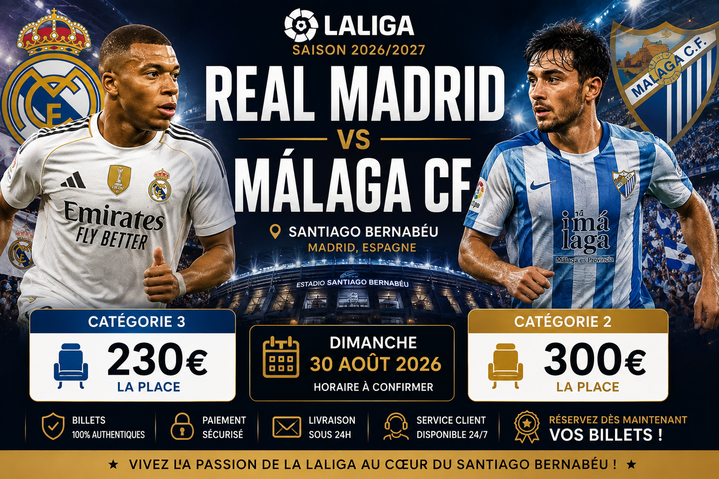 🎟️ Billets Real Madrid vs Málaga CF – LaLiga EA SPORTS 2026/2027